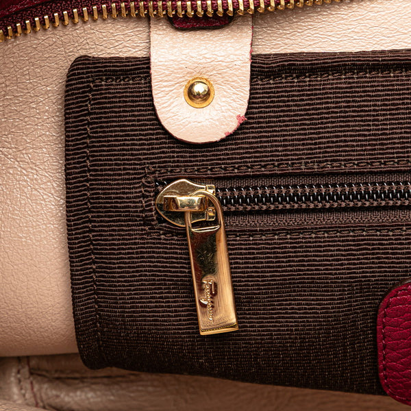 サルヴァトーレフェラガモ ガンチーニ ハンドバッグ トートバッグ パープル レザー レディース Salvatore Ferragamo 【中古】