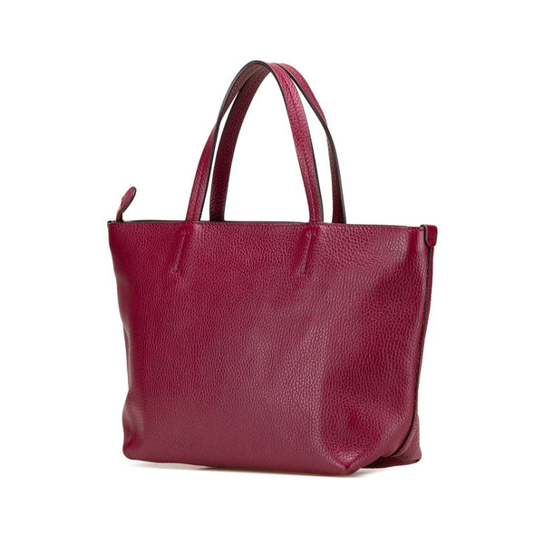 サルヴァトーレフェラガモ ガンチーニ ハンドバッグ トートバッグ パープル レザー レディース Salvatore Ferragamo 【中古】