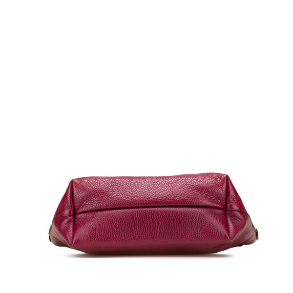 サルヴァトーレフェラガモ ガンチーニ ハンドバッグ トートバッグ パープル レザー レディース Salvatore Ferragamo 【中古】