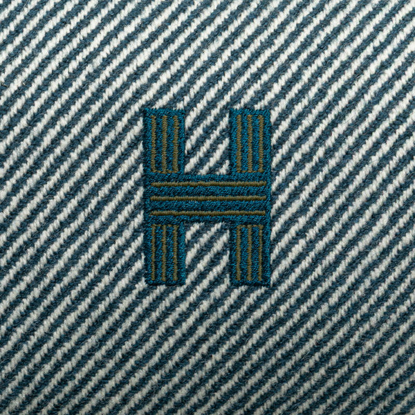 エルメス ブリッド ア ブラックPM ハンドバッグ ブルーアビス グリーン コットン レディース HERMES 【中古】