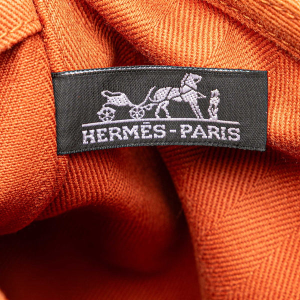 エルメス ヴァルパライソPM ハンドバッグ オレンジ キャンバス レザー レディース HERMES 【中古】