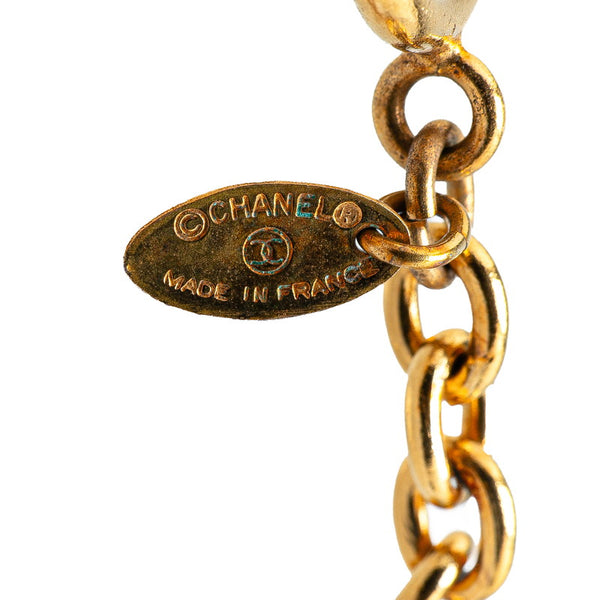 シャネル ヴィンテージ ココマーク ミニ マトラッセ ペンダントネックレス ゴールド メッキ レディース CHANEL 【中古】