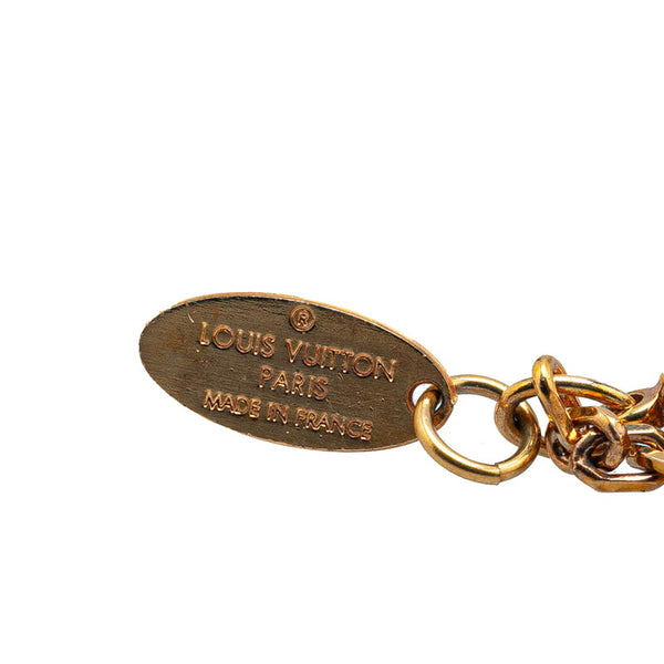 ルイ ヴィトン コリエ ギャンブル ネックレス M66829 ゴールド パープル グリーン メッキ ラインストーン レディース LOUIS VUITTON 【中古】