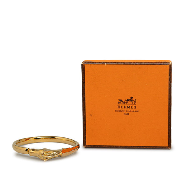 エルメス シュバルホース バングル ゴールド メッキ レディース HERMES 【中古】