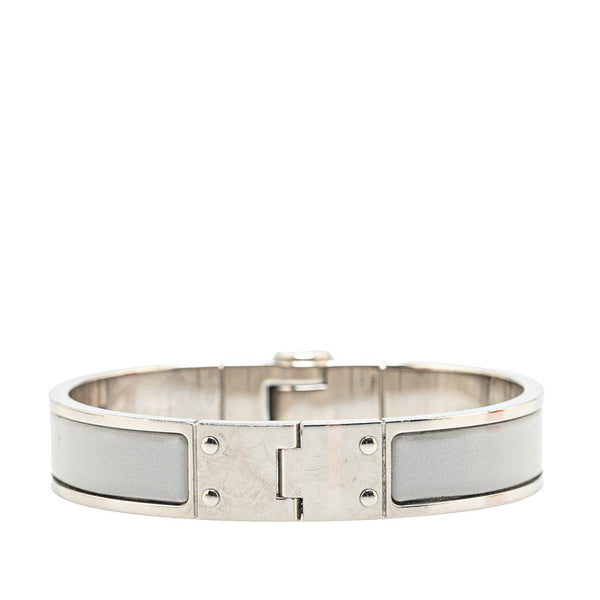 エルメス シャルニエール バングル シルバー グレー メタル レディース HERMES 【中古】