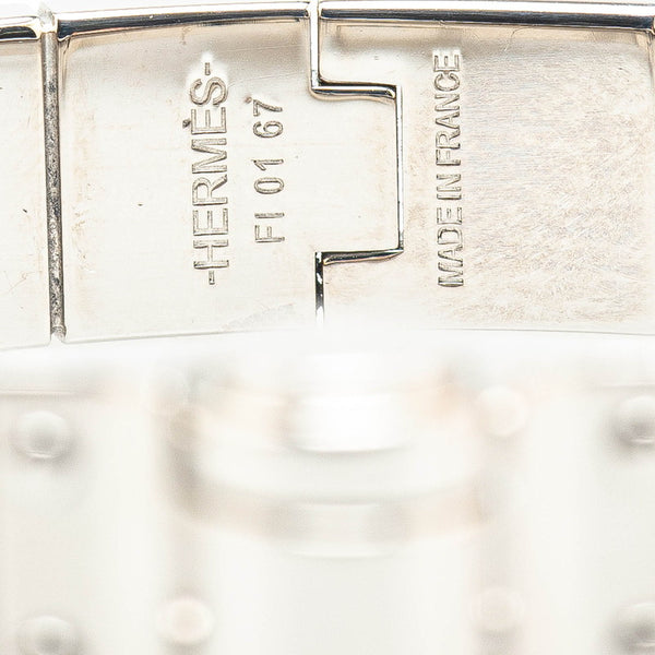 エルメス シャルニエール バングル シルバー グレー メタル レディース HERMES 【中古】