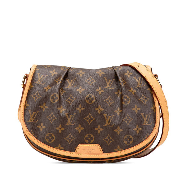 ルイ ヴィトン モノグラム メニルモンタンPM 斜め掛け ショルダーバッグ M40474  ブラウン PVC レザー レディース LOUIS VUITTON 【中古】