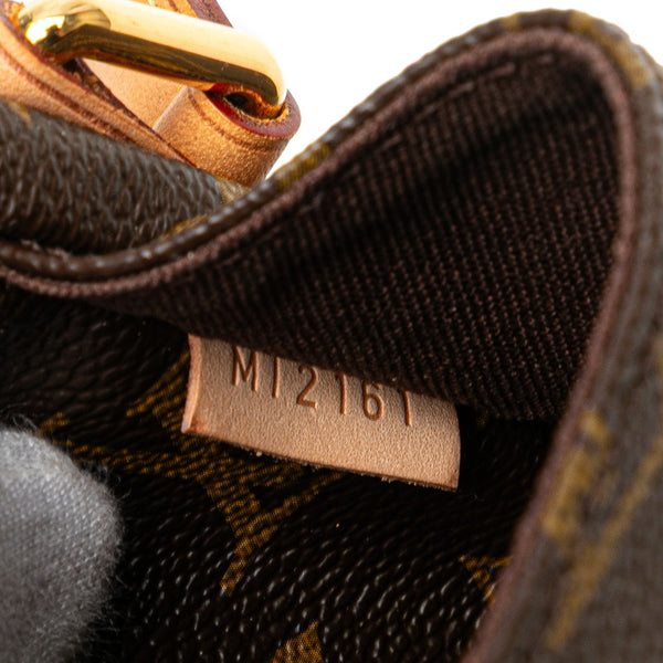ルイ ヴィトン モノグラム メニルモンタンPM 斜め掛け ショルダーバッグ M40474  ブラウン PVC レザー レディース LOUIS VUITTON 【中古】