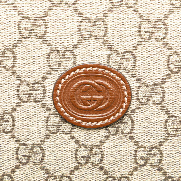 グッチ GGスプリーム インターロッキングG ミディアム トートバッグ ショルダーバッグ 2WAY 674148 ベージュ ブラウン PVC レザー レディース GUCCI 【中古】