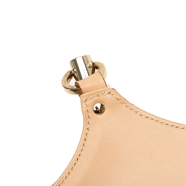 グッチ バンブー ハンドバッグ 137395 ピンク ブラウン マルチカラー キャンバス レザー レディース GUCCI 【中古】