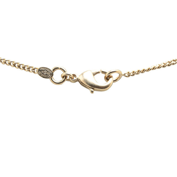 シャネル カメリア ココマーク ラウンド ネックレス ゴールド ピンク メッキ レディース CHANEL 【中古】