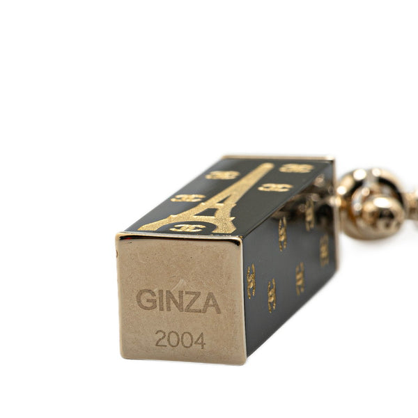 シャネル エッフェル塔 2004 銀座限定 チャーム ブラック ゴールド メッキ レディース CHANEL 【中古】