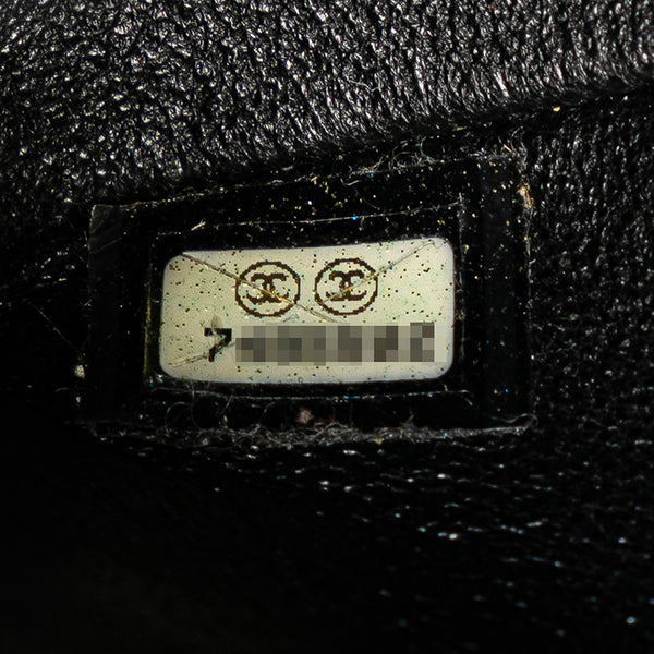 シャネル チョコバー ショルダーバッグ ブラック ラムスキン フェイクパール レディース CHANEL 【中古】