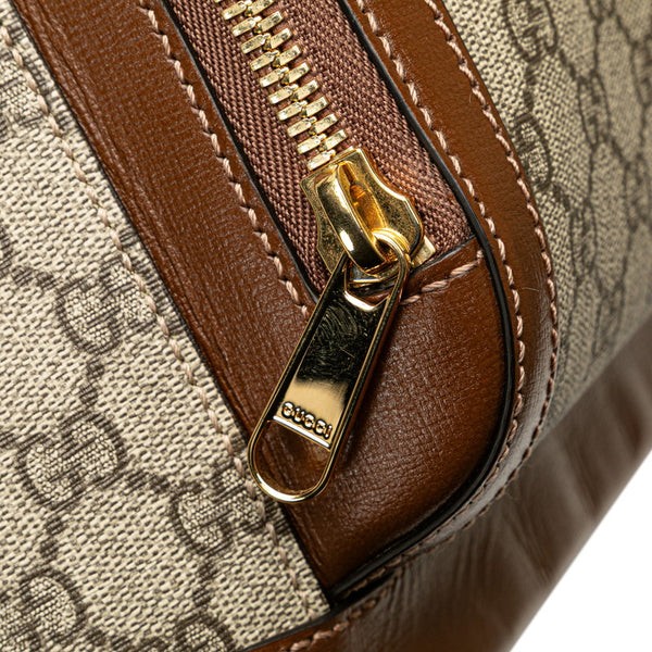 グッチ GGスプリーム リュック バックパック 704017 ベージュ ブラウン PVC レザー メンズ GUCCI 【中古】