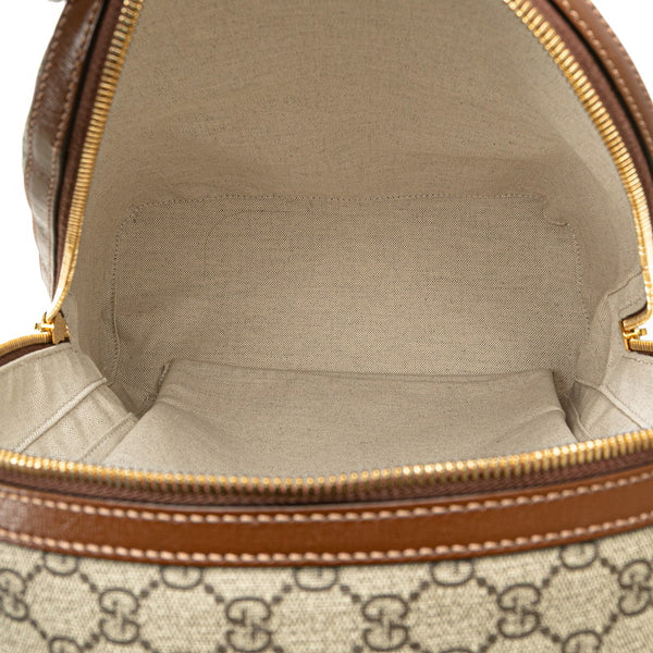 グッチ GGスプリーム リュック バックパック 704017 ベージュ ブラウン PVC レザー メンズ GUCCI 【中古】