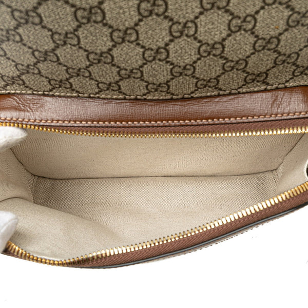 グッチ GGスプリーム リュック バックパック 704017 ベージュ ブラウン PVC レザー メンズ GUCCI 【中古】