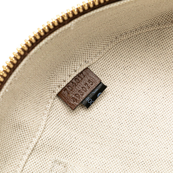 グッチ GGスプリーム リュック バックパック 704017 ベージュ ブラウン PVC レザー メンズ GUCCI 【中古】