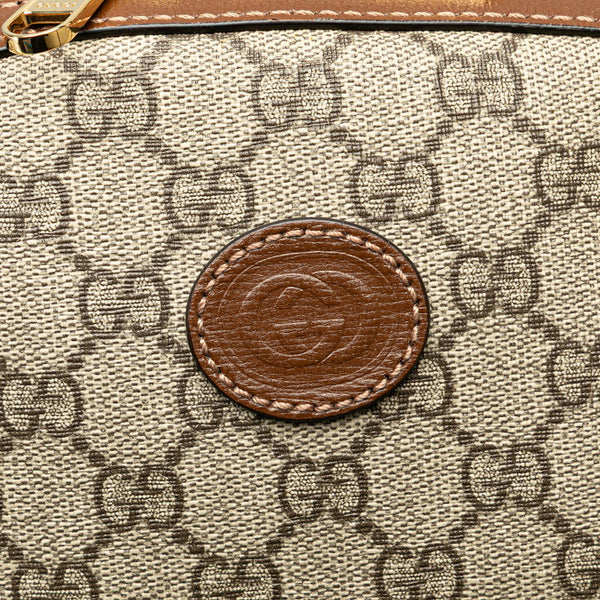 グッチ GGスプリーム リュック バックパック 704017 ベージュ ブラウン PVC レザー メンズ GUCCI 【中古】