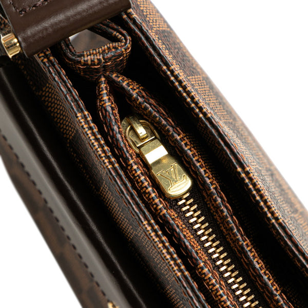 ルイ ヴィトン ダミエ オーバーニュ ショルダーバッグ N51129 ブラウン PVC レザー レディース LOUIS VUITTON 【中古】