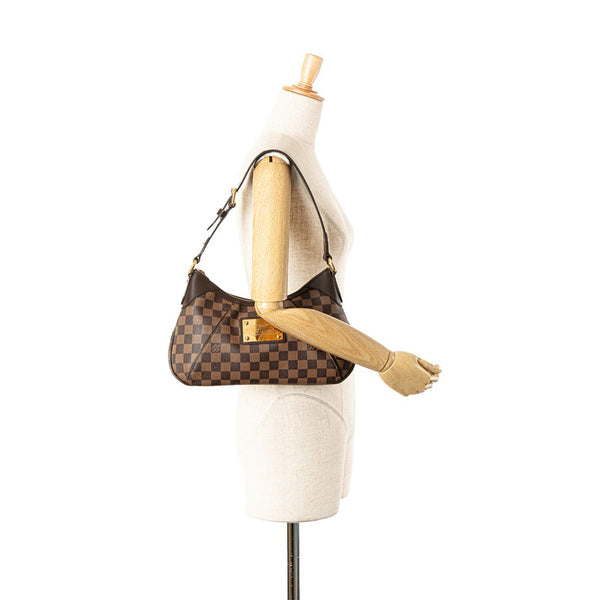 ルイ ヴィトン ダミエ テムズPM ワンショルダーバッグ N48180 ブラウン PVC レザー レディース LOUIS VUITTON 【中古】