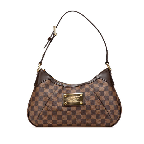 ルイ ヴィトン ダミエ テムズPM ワンショルダーバッグ N48180 ブラウン PVC レザー レディース LOUIS VUITTON 【中古】