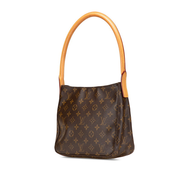 ルイ ヴィトン モノグラム ルーピングMM ショルダーバッグ ハンドバッグ M51146 ブラウン PVC レザー レディース LOUIS VUITTON 【中古】