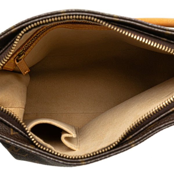 ルイ ヴィトン モノグラム ルーピングMM ショルダーバッグ ハンドバッグ M51146 ブラウン PVC レザー レディース LOUIS VUITTON 【中古】