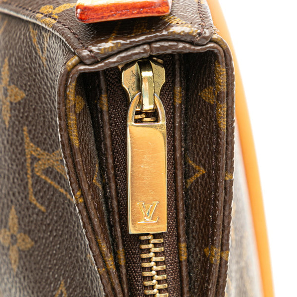 ルイ ヴィトン モノグラム ルーピングMM ショルダーバッグ ハンドバッグ M51146 ブラウン PVC レザー レディース LOUIS VUITTON 【中古】