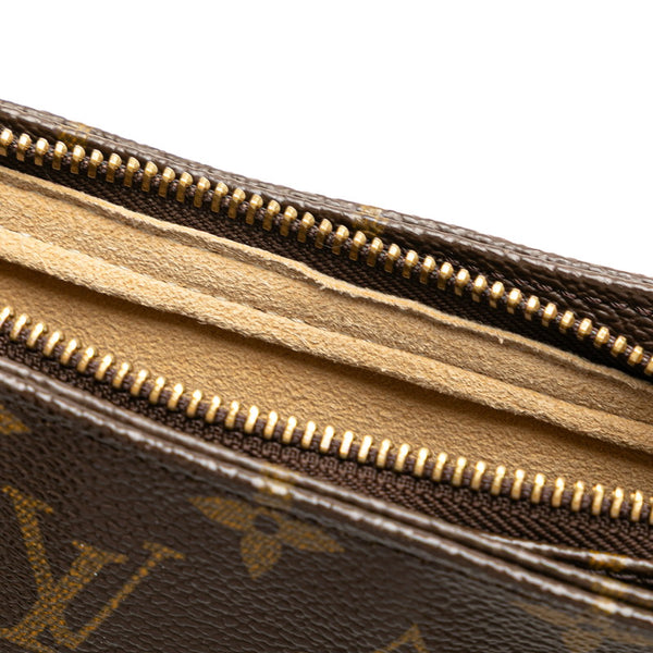 ルイ ヴィトン モノグラム ルーピングMM ショルダーバッグ ハンドバッグ M51146 ブラウン PVC レザー レディース LOUIS VUITTON 【中古】