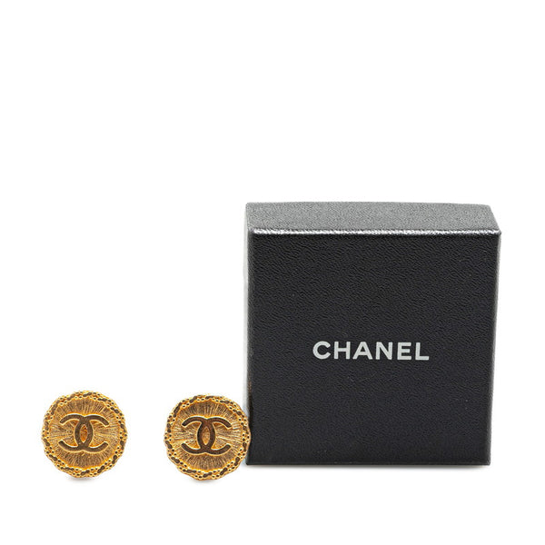 シャネル ヴィンテージ ココマーク ラウンド イヤリング ゴールド メッキ レディース CHANEL 【中古】