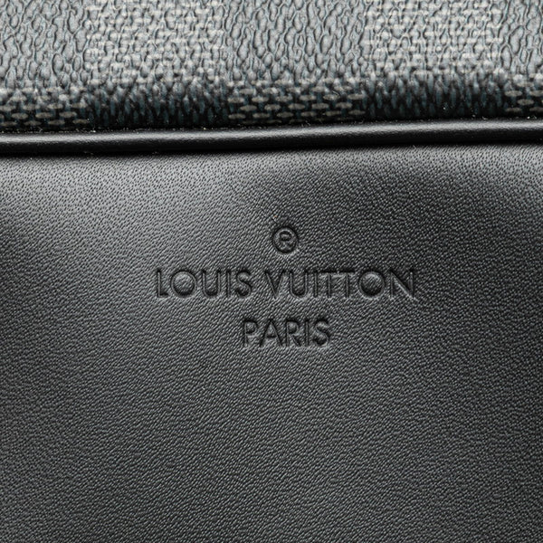 ルイ ヴィトン ダミエ グラフィット デイトンPM ショルダーバッグ  N41408 ブラック PVC レザー レディース LOUIS VUITTON 【中古】