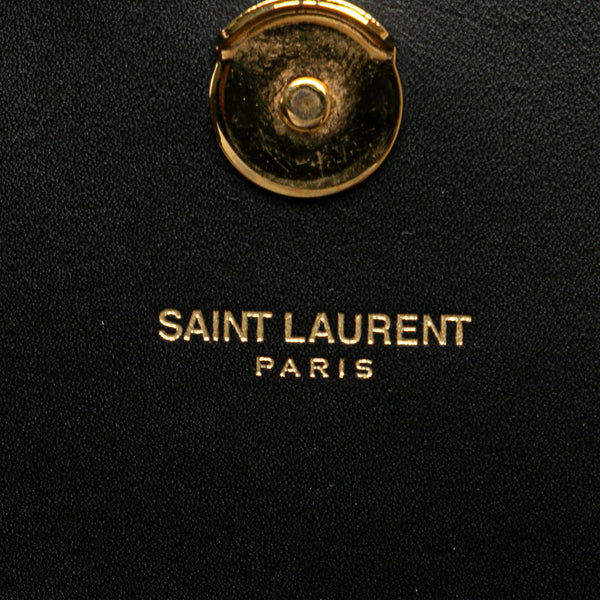 サンローラン YSLモノグラム ケイト タッセル チェーン ショルダーバッグ 354120 ブラック レザー レディース SAINT LAURENT 【中古】