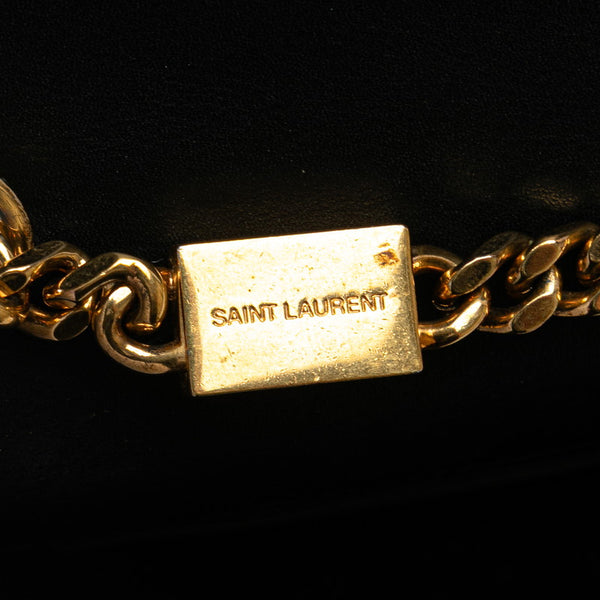 サンローラン YSLモノグラム ケイト タッセル チェーン ショルダーバッグ 354120 ブラック レザー レディース SAINT LAURENT 【中古】