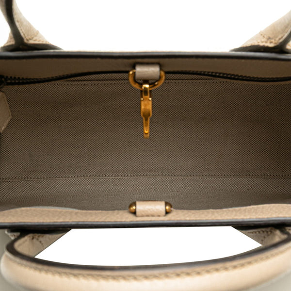 グッチ GGスプリーム GGスモール インターロッキングG トートバッグ ショルダーバッグ 2WAY 659983 ベージュ PVC レザー レディース GUCCI 【中古】