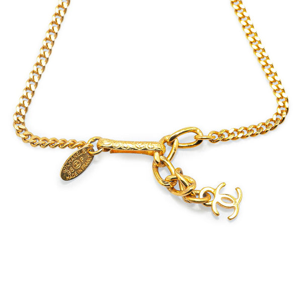 シャネル ココマーク ココボール ブレスレット ゴールド ホワイト メッキ レディース CHANEL 【中古】