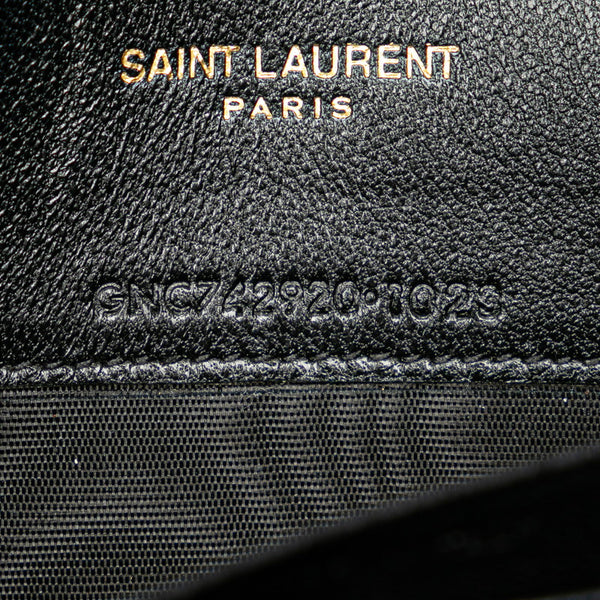 サンローラン カサンドラ エンベロープ 斜め掛け チェーン ウォレット 742920 ブラック レザー レディース SAINT LAURENT 【中古】