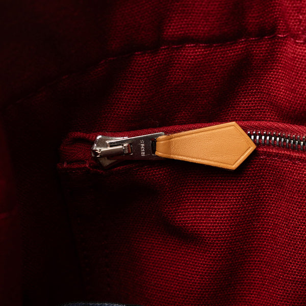 エルメス フールトゥMM ハンドバッグ トートバッグ レッド キャンバス レディース HERMES 【中古】