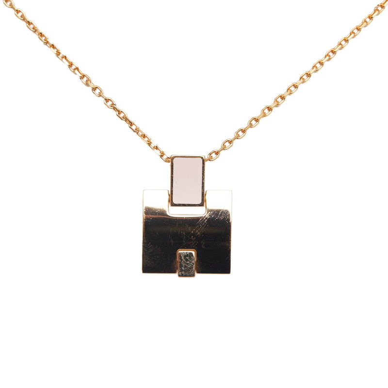 エルメス アイリーン Hモチーフ ネックレス ローズゴールド ピンク メタル レディース HERMES 【中古】