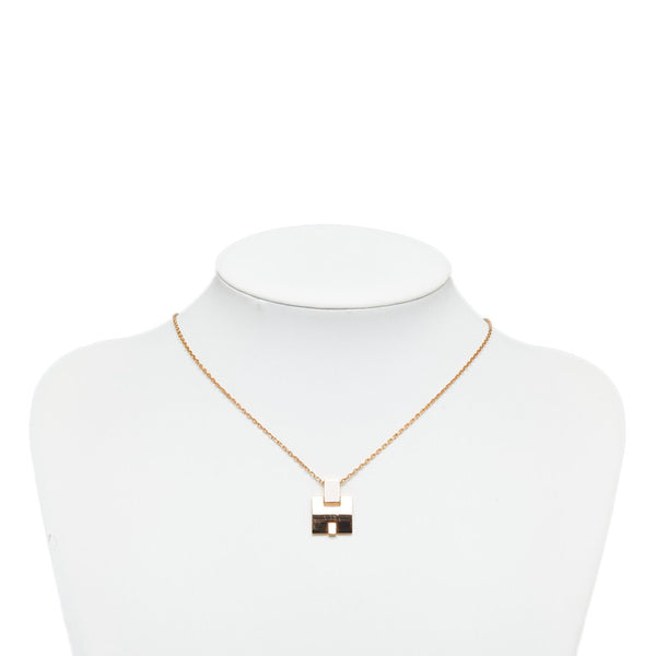 エルメス アイリーン Hモチーフ ネックレス ローズゴールド ピンク メタル レディース HERMES 【中古】