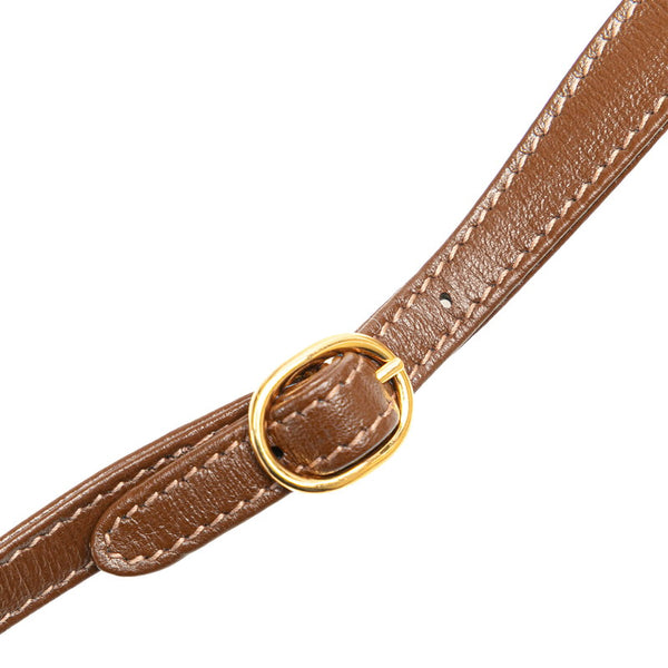 グッチ GGスプリーム ジャッキー シェリーライン ショルダーバッグ 637092 ブラウン PVC レザー レディース GUCCI 【中古】