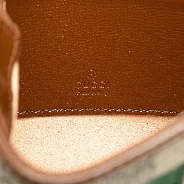 グッチ GGスプリーム ジャッキー シェリーライン ショルダーバッグ 637092 ブラウン PVC レザー レディース GUCCI 【中古】