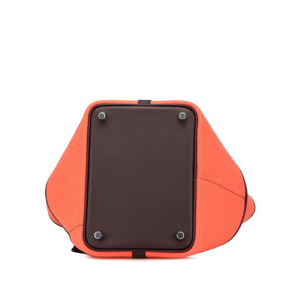 エルメス ピコタンロック カーゴPM ハンドバッグ ローズテキサス ルージュセリエ レッド スイフト トワルゴエラン レディース HERMES 【中古】