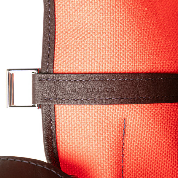 エルメス ピコタンロック カーゴPM ハンドバッグ ローズテキサス ルージュセリエ レッド スイフト トワルゴエラン レディース HERMES 【中古】