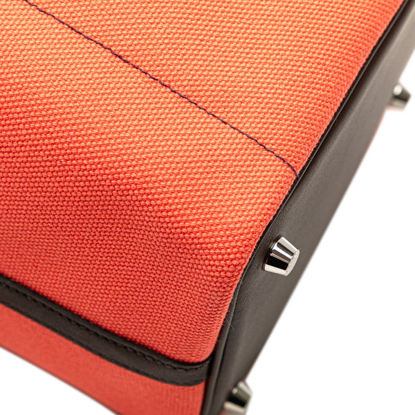 エルメス ピコタンロック カーゴPM ハンドバッグ ローズテキサス ルージュセリエ レッド スイフト トワルゴエラン レディース HERMES 【中古】