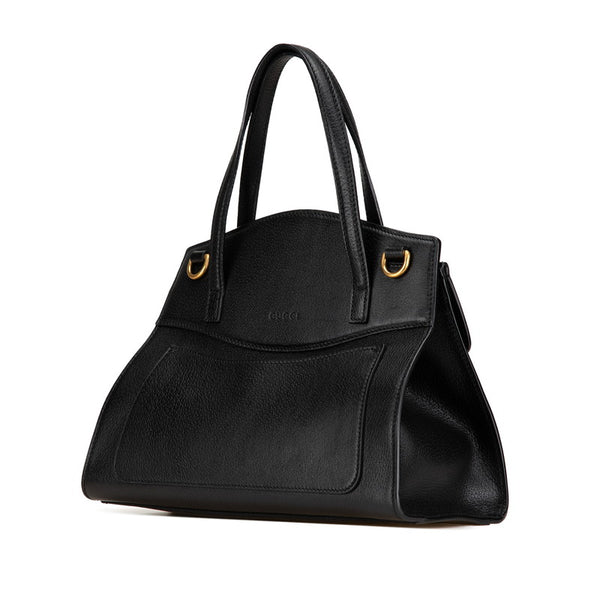 グッチ オフィディア トーテム バタフライ ビジュー ハンドバッグ ショルダーバッグ 2WAY 505342 ブラック レザー レディース GUCCI 【中古】