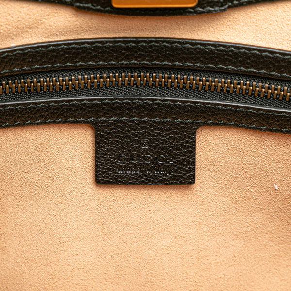 グッチ オフィディア トーテム バタフライ ビジュー ハンドバッグ ショルダーバッグ 2WAY 505342 ブラック レザー レディース GUCCI 【中古】