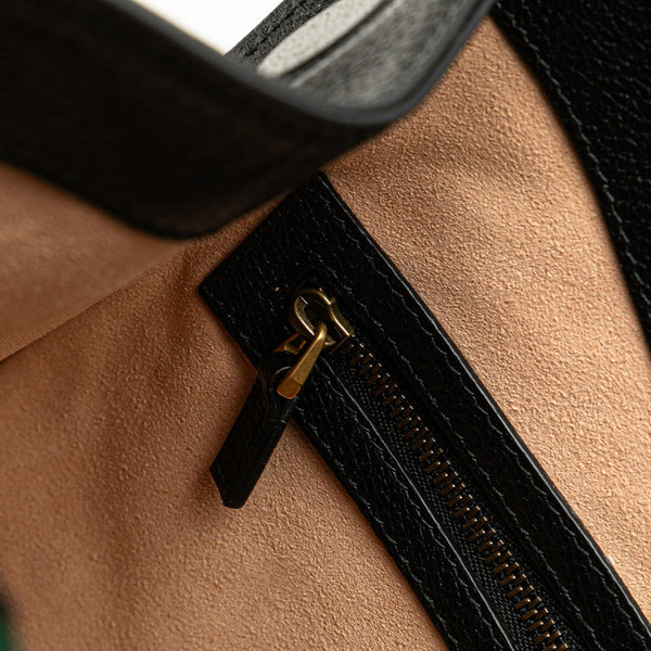 グッチ オフィディア トーテム バタフライ ビジュー ハンドバッグ ショルダーバッグ 2WAY 505342 ブラック レザー レディース GUCCI 【中古】