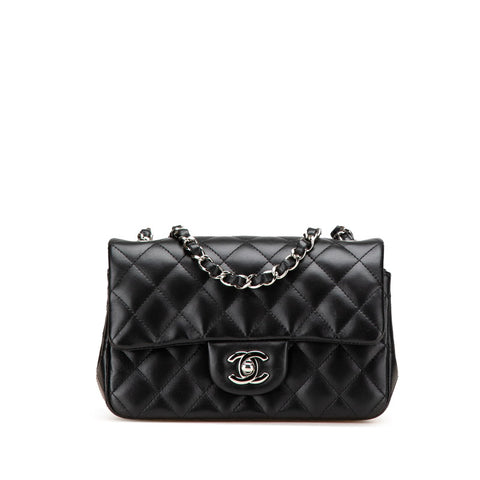 シャネル ココマーク ミニマトラッセ20 チェーン ショルダーバッグ ブラック ラムスキン レディース CHANEL 【中古】