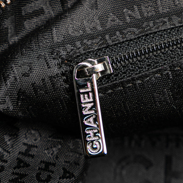 シャネル チョコバー ミニボストンバッグ ハンドバッグ ブラック キャビアスキン レディース CHANEL 【中古】