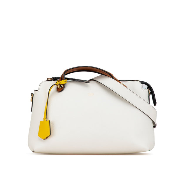 フェンディ バイザウェイ ミディアム ハンドバッグ ショルダーバッグ 2WAY 8BL146 ホワイト レザー レディース FENDI 【中古】